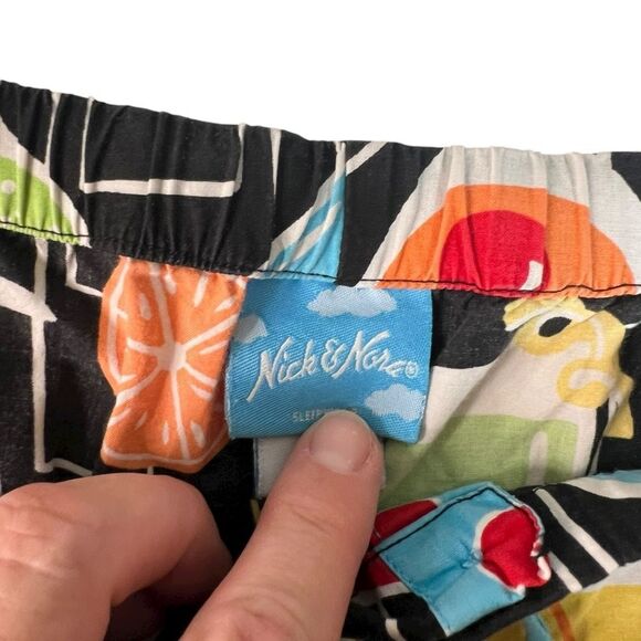 🍒 Medium Nick & Nora Pajama Pants Happy Hour cocktail print. - Picture 14 of 16